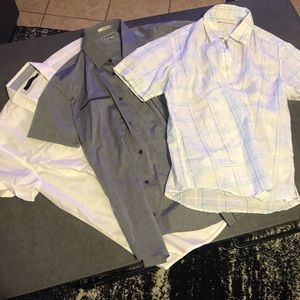 x3 Men’s Large Short-Sleeve Button-up  Lot